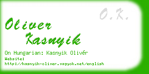 oliver kasnyik business card